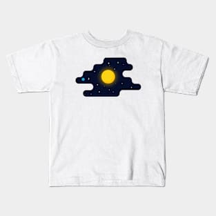 Cool Sun In Space T-Shirt Kids T-Shirt